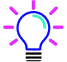 Icon of lit lightbulb
