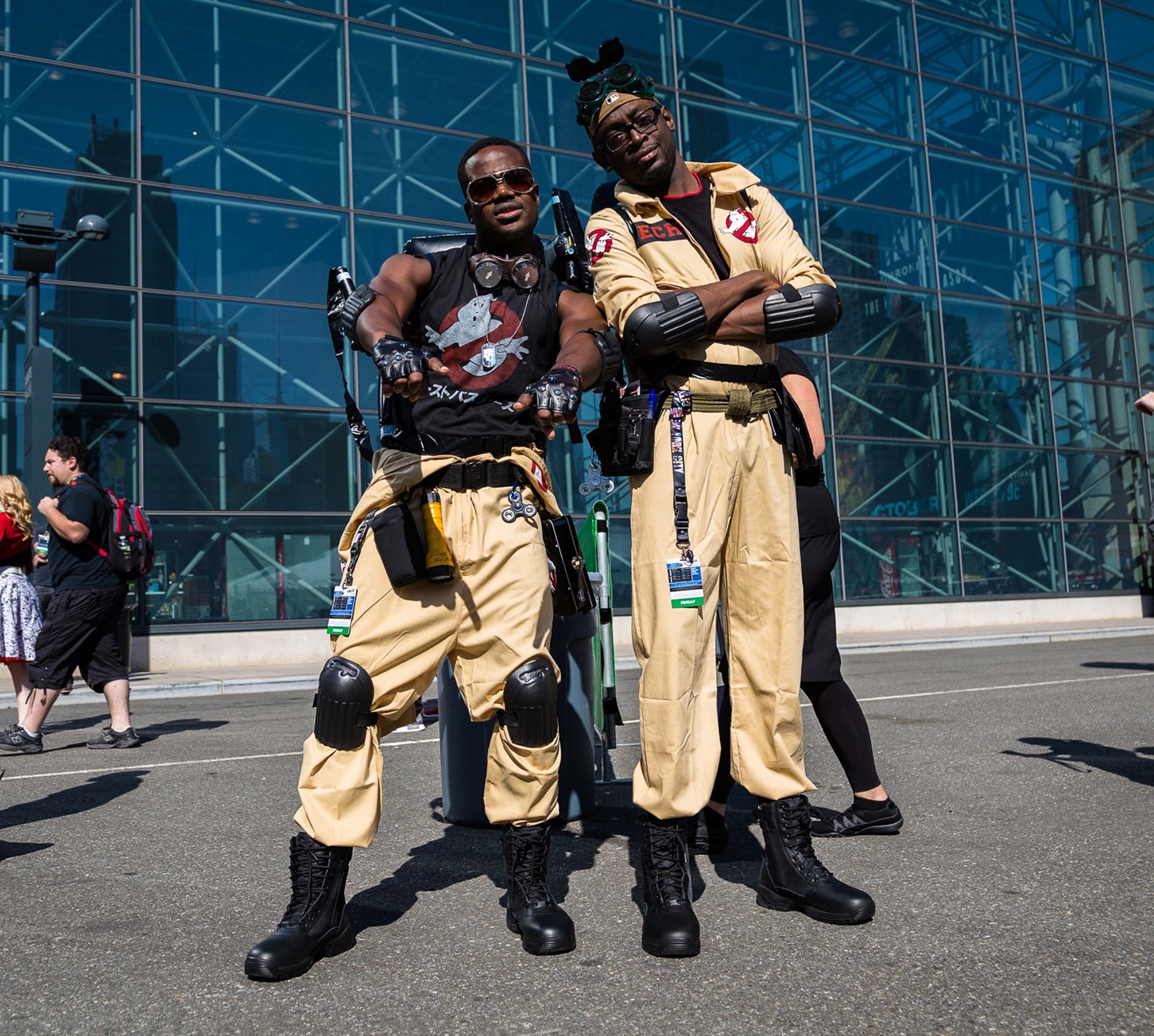 People cosplaying at fandom event