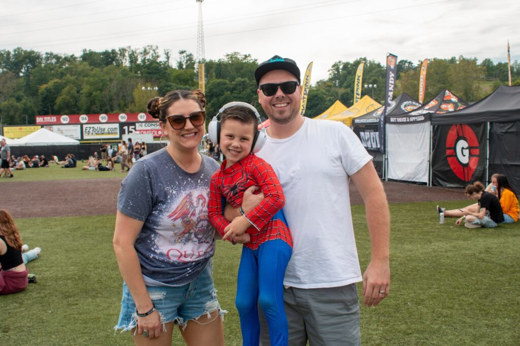 Matt Donnelly with his wife and son at Four Chord Music Festival