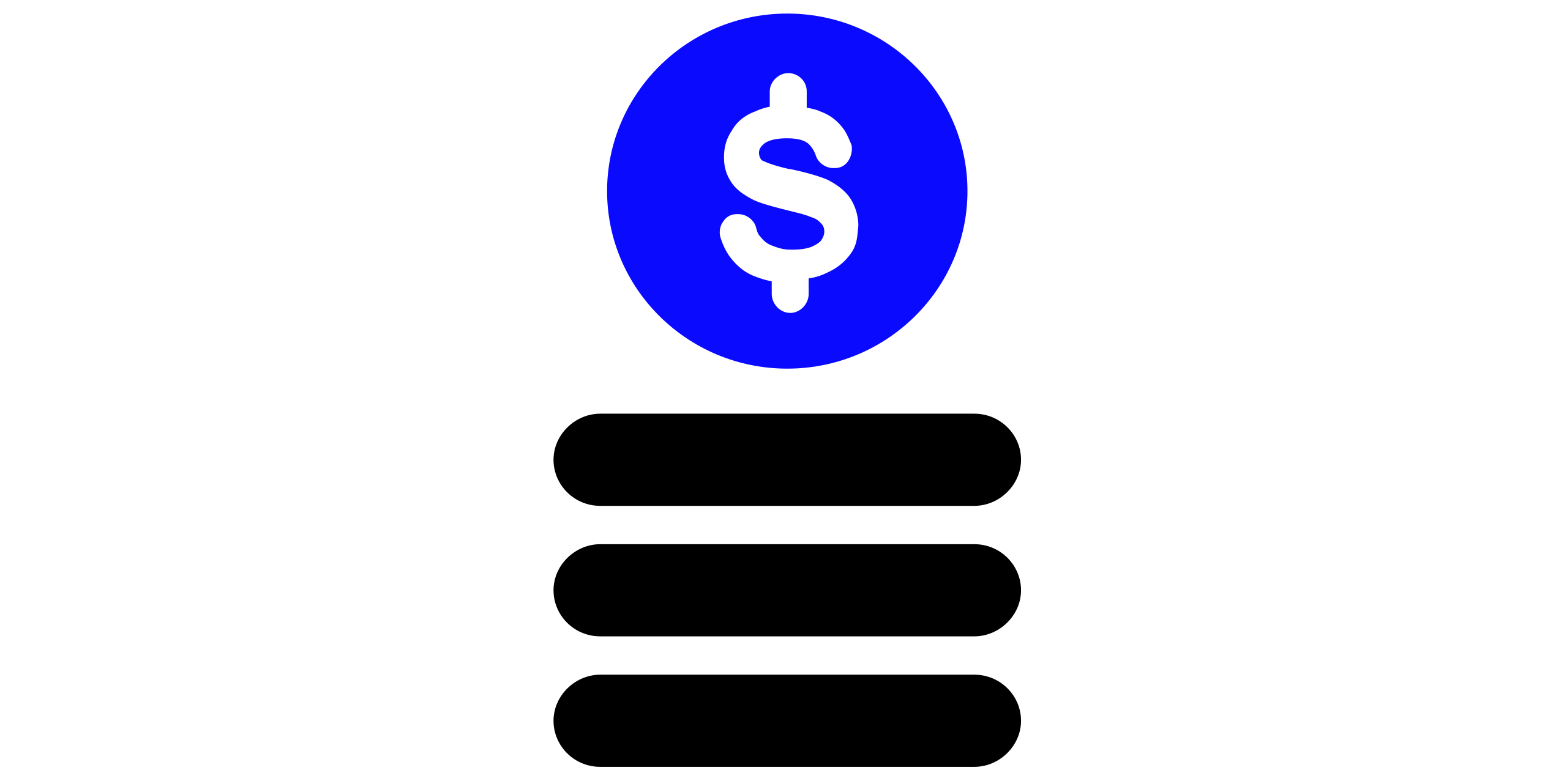 Icon of a money sign