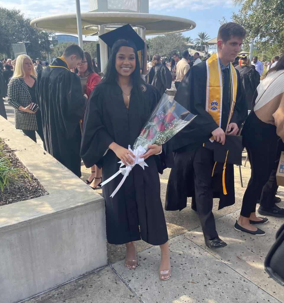 Ariana Singh at her college graduation